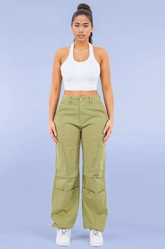 Y2K Sage Cargo Pants Plus (1X - 3X) - Ikonik Idoll