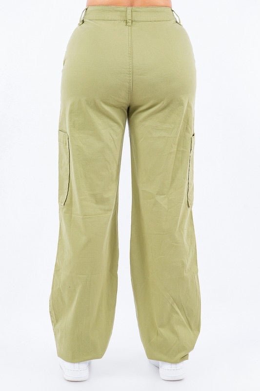 Y2K Sage Cargo Pants Plus (1X - 3X) - Ikonik Idoll