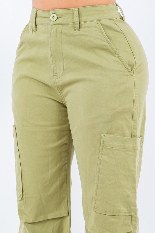 Y2K Sage Cargo Pants Plus (1X - 3X) - Ikonik Idoll