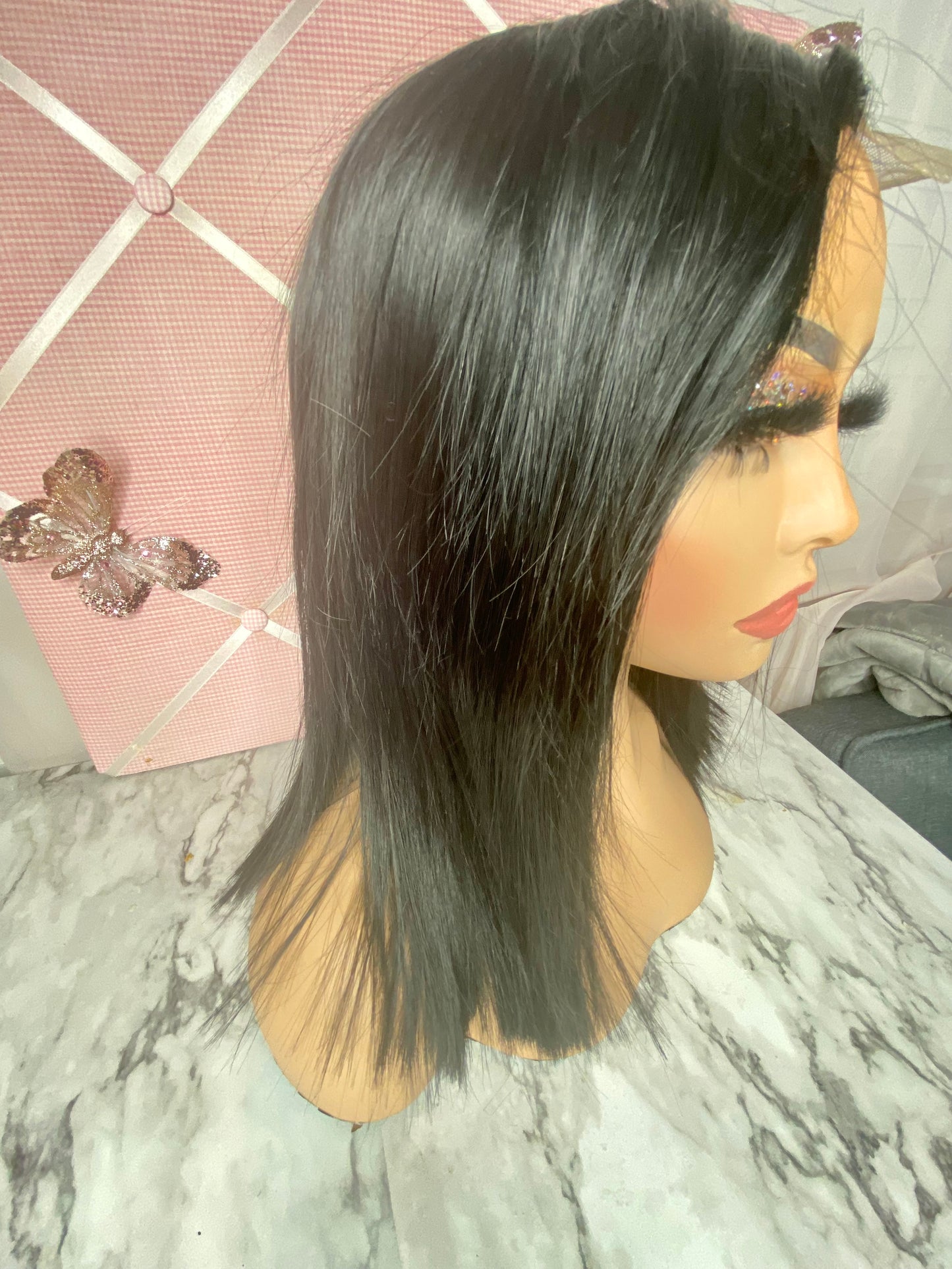 Katy lace front straight bob wig