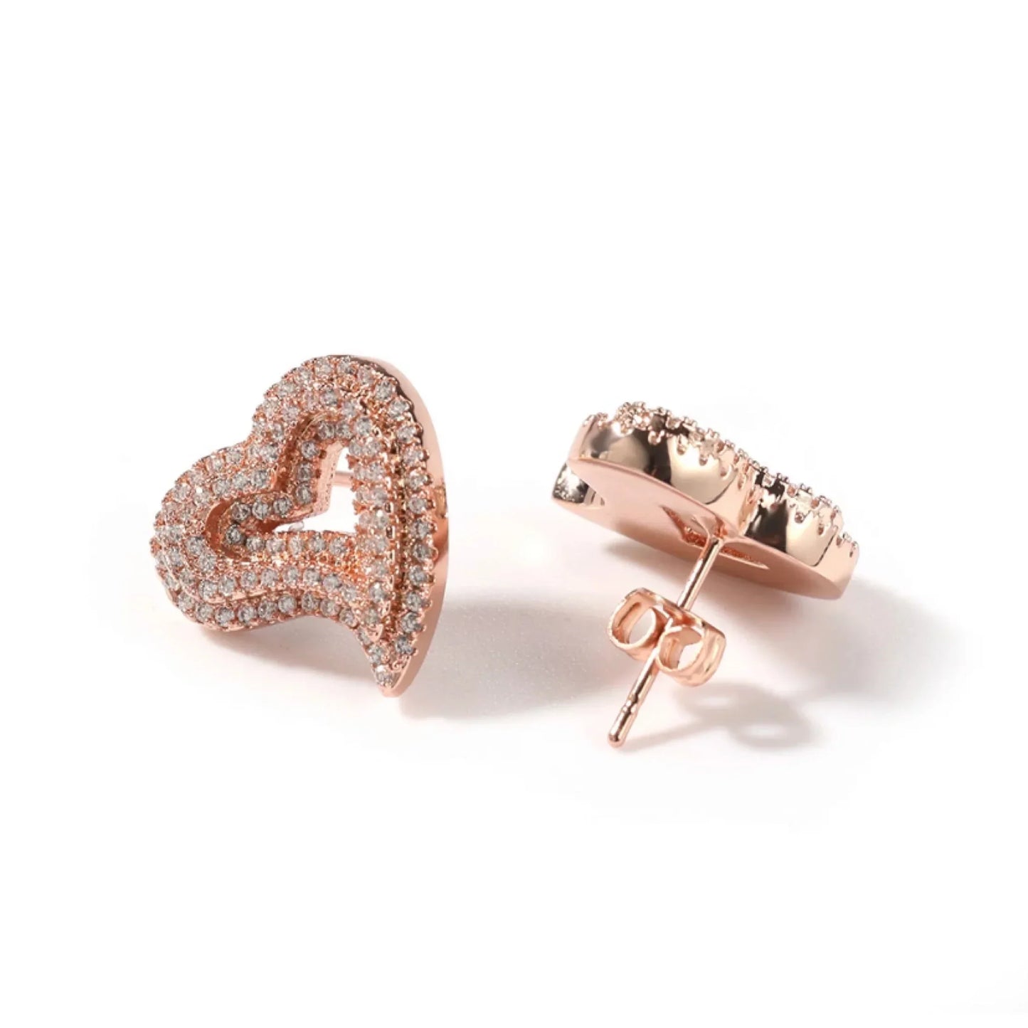 ROSE GOLD Open Heart Jayda earrings