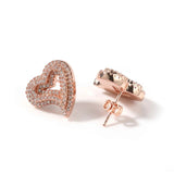 ROSE GOLD Open Heart Jayda earrings - Ikonik Idoll