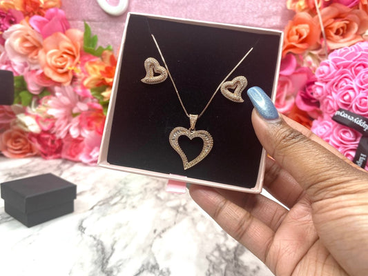ROSE GOLD Open Heart Jayda necklace - Ikonik Idoll