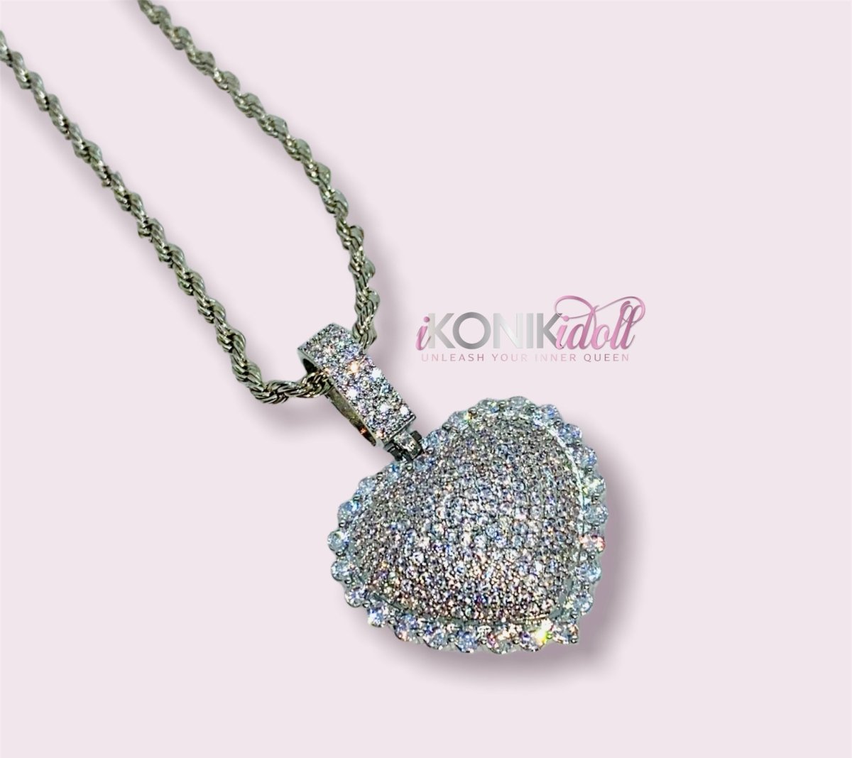 SILVER Ice Box Heart Necklace - Ikonik Idoll