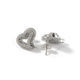 SILVER Open Heart Jayda earrings - Ikonik Idoll